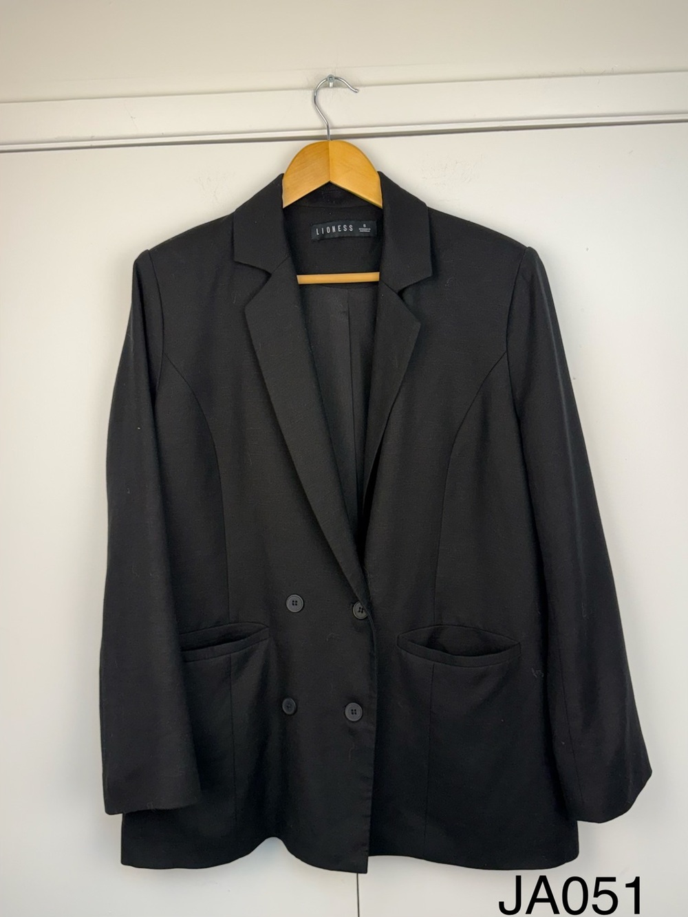 Lioness Black Double-Breasted Blazer Jacket